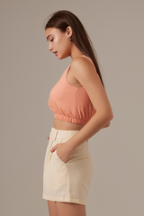 Omel Crop Top in Coral