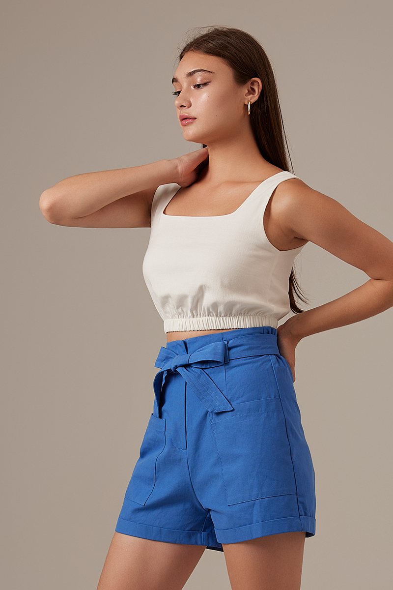 Omel Crop Top in White