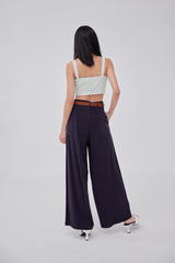 Roxy Checkered Crop Top in Sage