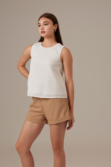Andrea Flared Top in White