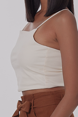 Tracey Fitted Top in Cream
