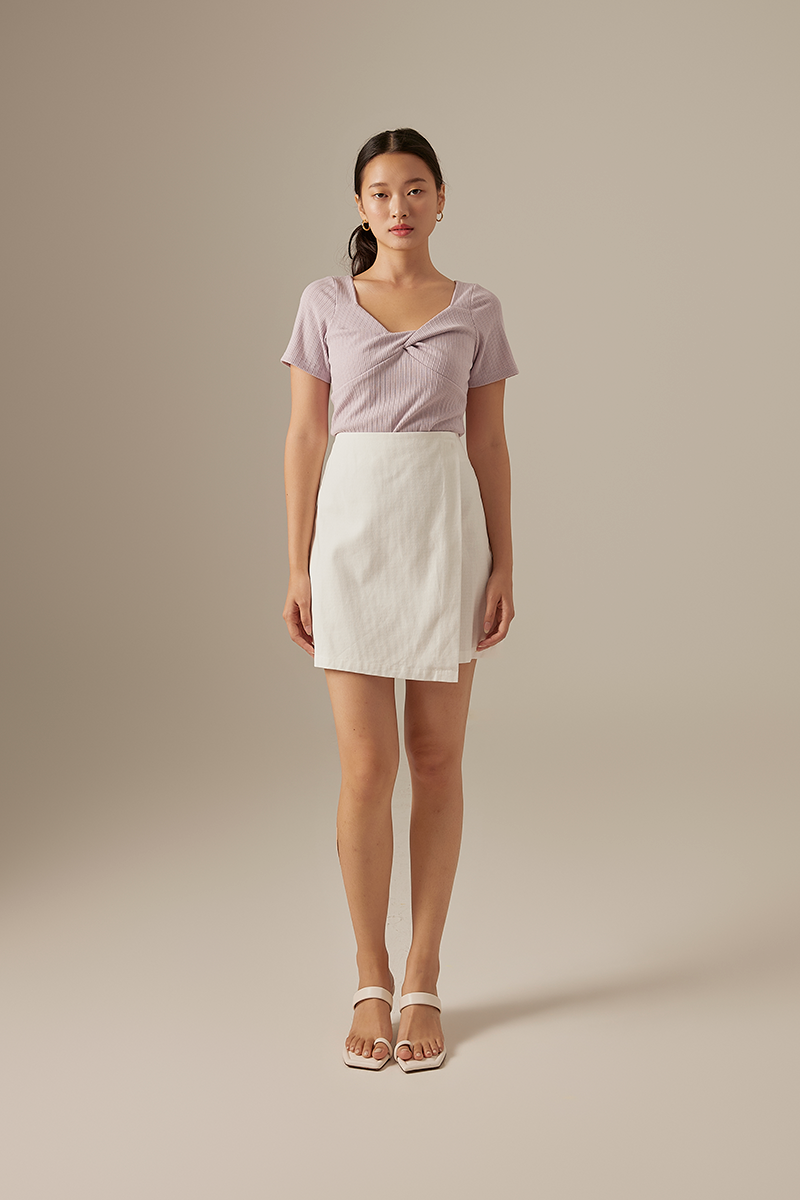 Shelby Knotted Top in Lavender