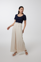 Shelby Knotted Top in Navy Blue