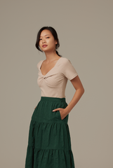 Shelby Knotted Top in Oat