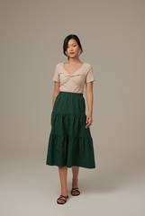 Shelby Knotted Top in Oat