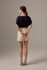 Bysha Batwing Jersey Tee in Navy Blue