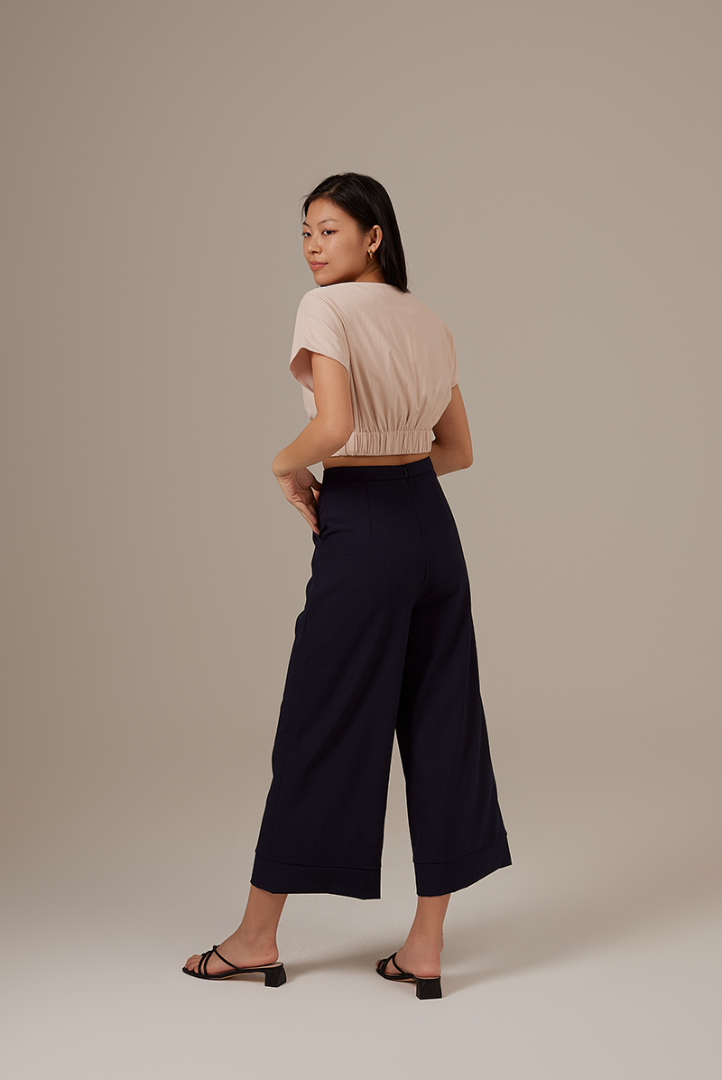 Sherrin Kimono Crop Top in Powder