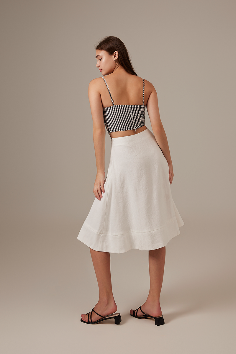 Jezza Gingham Top in Black