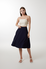 Jezza Gingham Top in Cream
