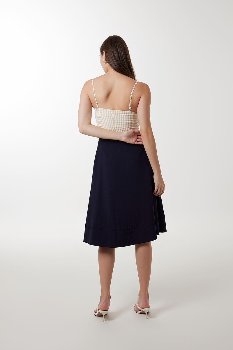 Jezza Gingham Top in Cream