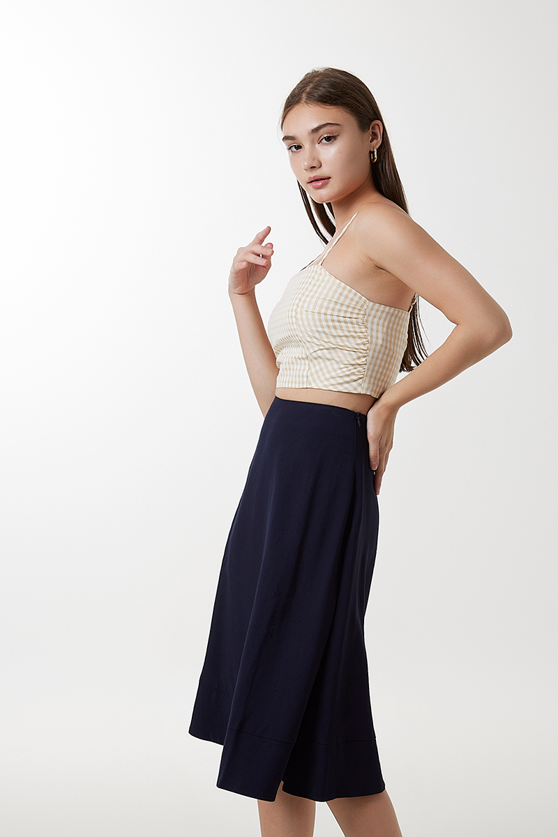 Jezza Gingham Top in Cream