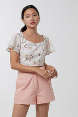 Berlin Floral Embroidery Crop Top in White