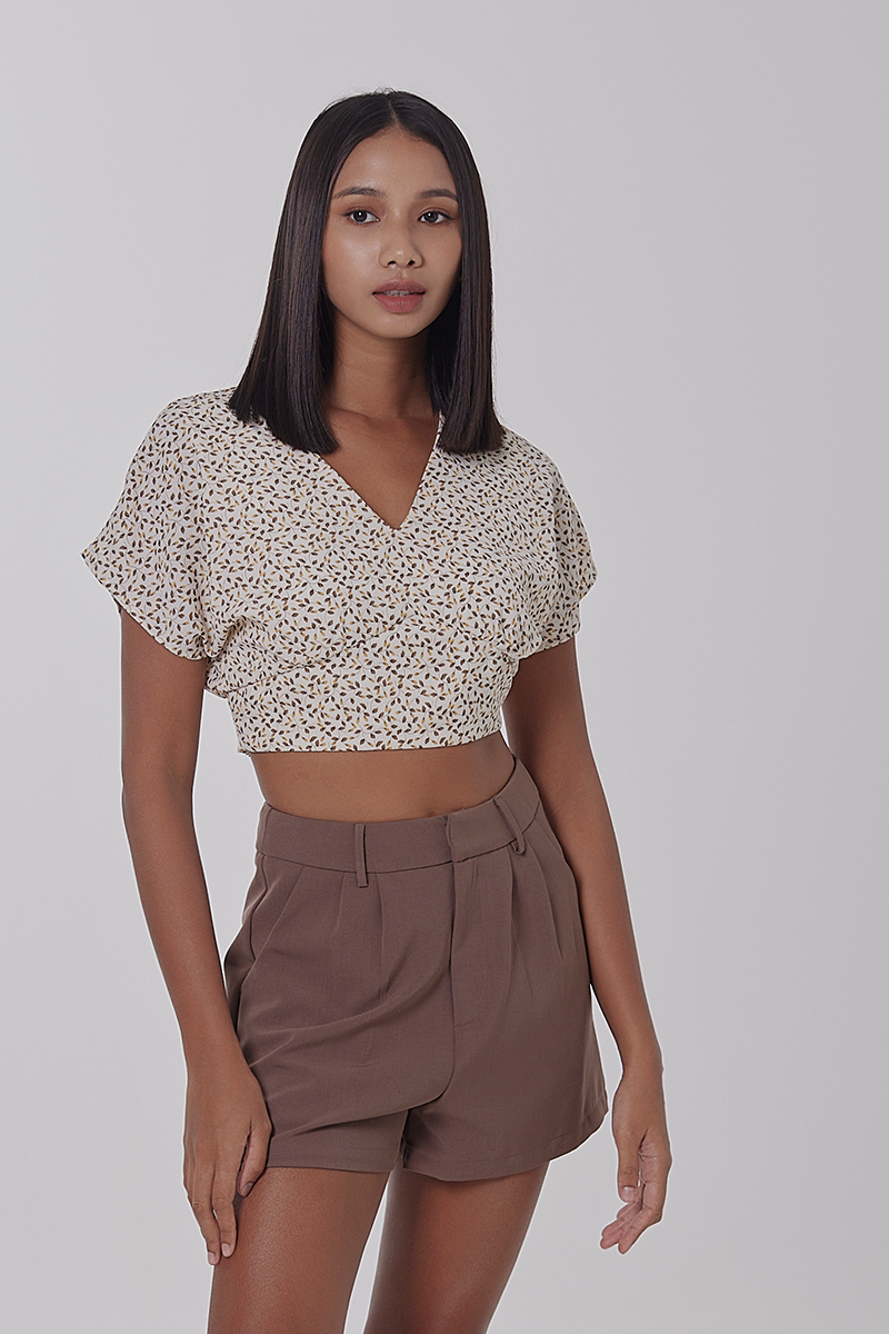 Calista Printed Top in White