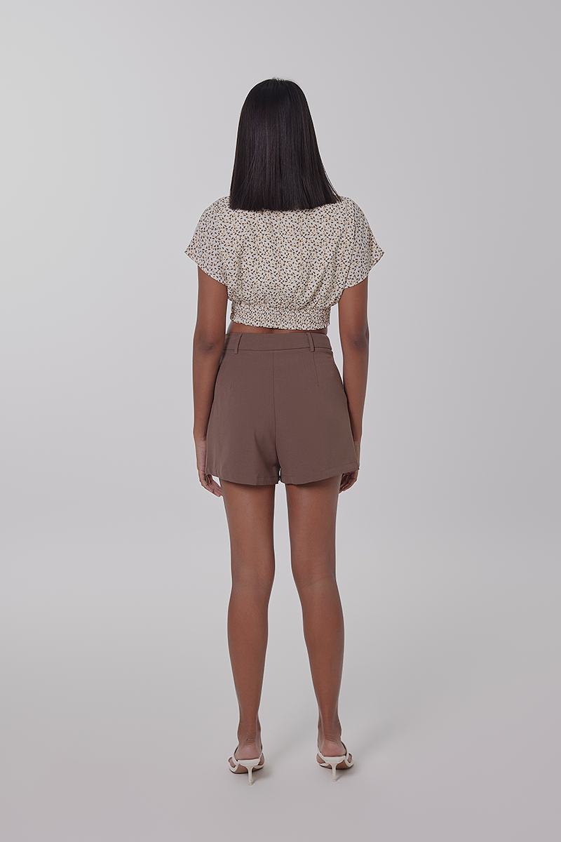 Calista Printed Top in White