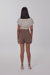 Calista Printed Top in White