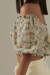 Kayla Floral Smocked Top