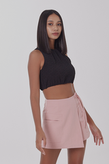 Silvy Textured Top in Black