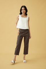 Estelle Embroidered Top in White