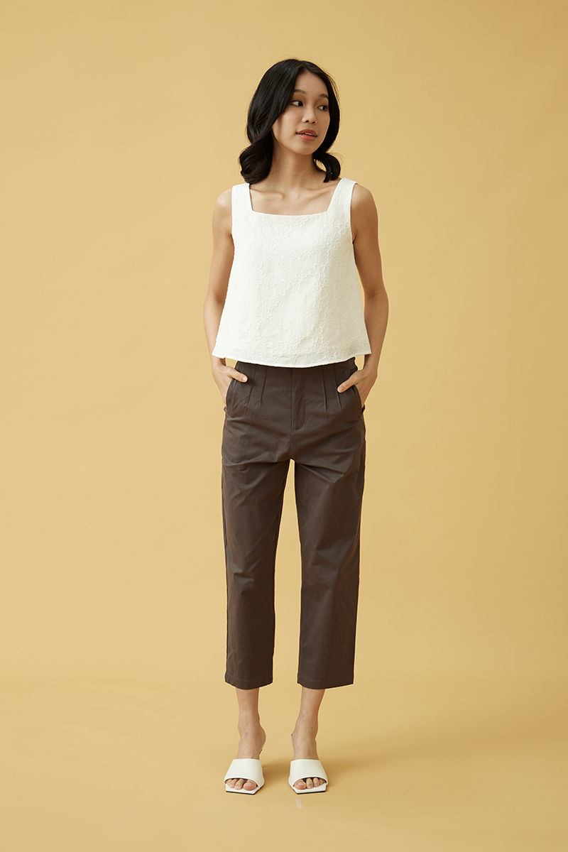 Leyla Tailored Pants in Dark Grey