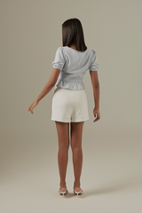 Carinne Peplum Top in Periwinkle