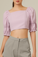 Giovana Puff Sleeve Top in Wisteria