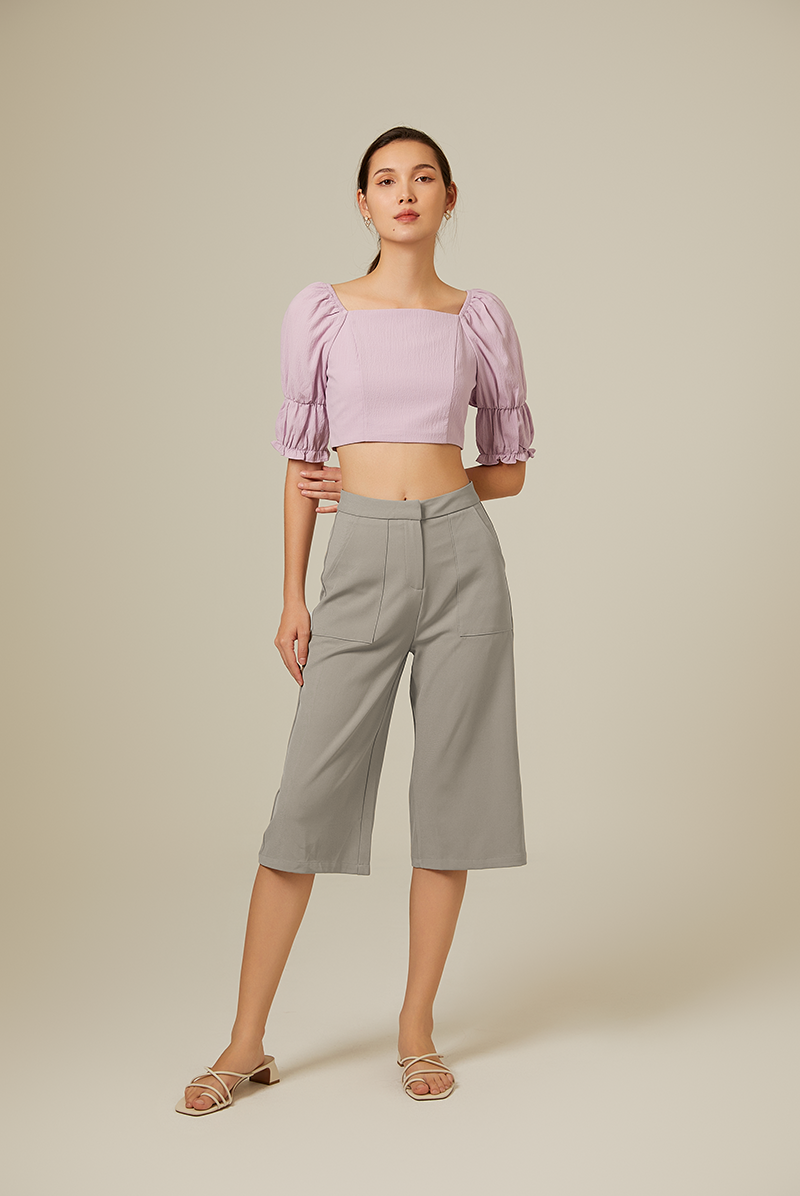 Giovana Puff Sleeve Top in Wisteria