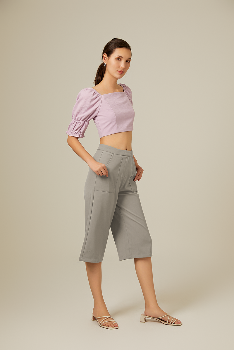 Giovana Puff Sleeve Top in Wisteria