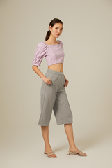 Giovana Puff Sleeve Top in Wisteria
