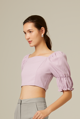 Giovana Puff Sleeve Top in Wisteria