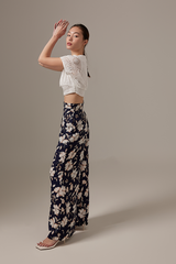 Izzy Eyelet Crop Top in White