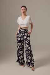Izzy Eyelet Crop Top in White