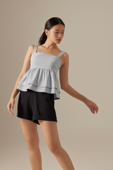 Celine Babydoll Top in Baby Blue