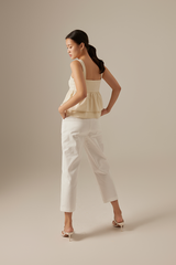 Celine Babydoll Top in Eggshell