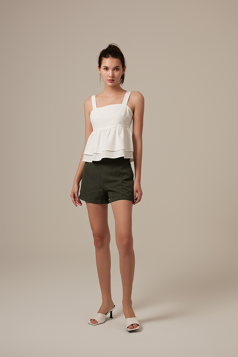 Celine Babydoll Top in White