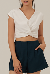 Gillian Front Twist Top in White