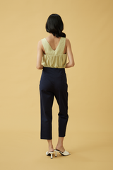 Leyla Tailored Pants in Navy Blue