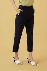 Leyla Tailored Pants in Navy Blue