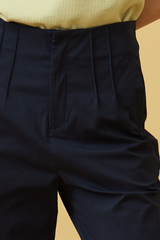 Leyla Tailored Pants in Navy Blue