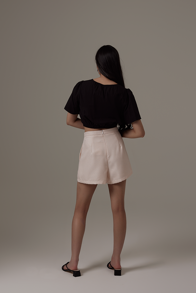 Valency Elasticated Top in Black