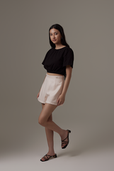 Valency Elasticated Top in Black
