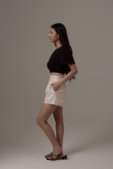 Valency Elasticated Top in Black
