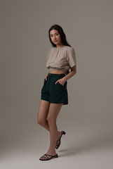 Valency Elasticated Top in Clay