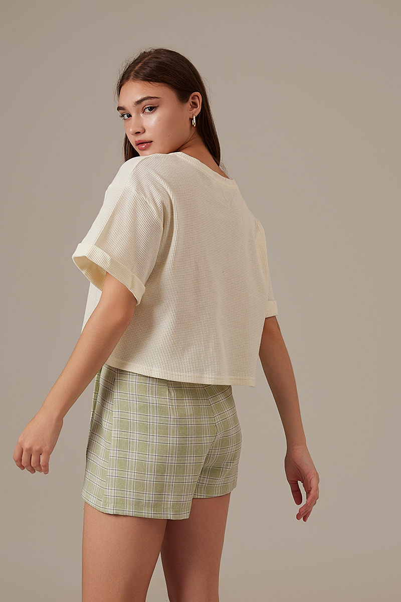 Nivya Boxy Tee in Cream