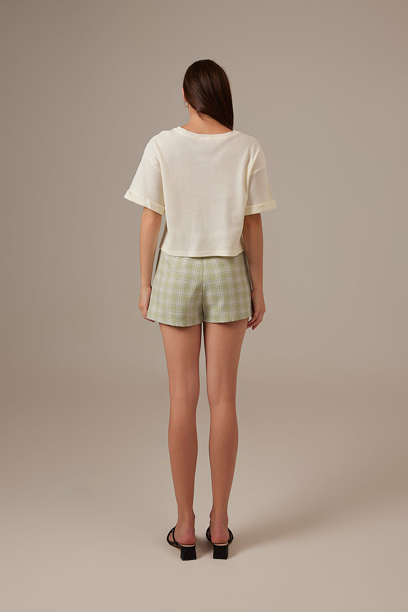 Nivya Boxy Tee in Cream