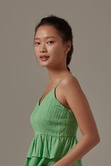 Hanida Peplum Camisole in Green