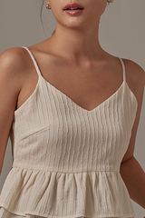 Hanida Peplum Camisole in White