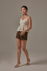 Hanida Peplum Camisole in White