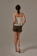 Hanida Peplum Camisole in White