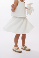 KIDS Kody Embroidered Skirt in White