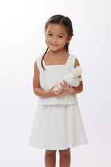 KIDS Kody Embroidered Skirt in White